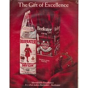 Beefeater London Dry Gin Imported England Vintage Liquor Magazine Print Ad 1970